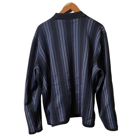 VINCE 100% COTTON STRIPE POLO CARDIGAN - YOU WON’T SEE THIS ON ANYONE ELSE - Picture 2 of 4
